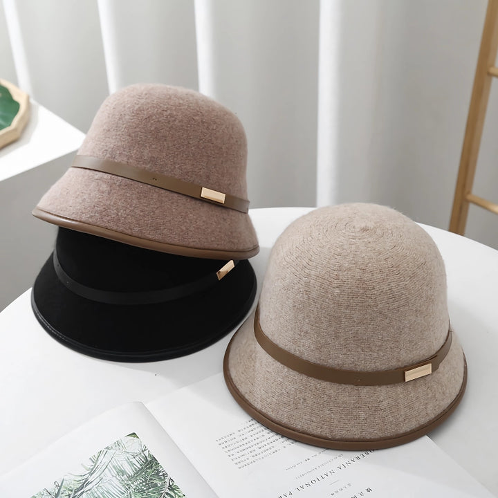 Wool Bucket Hat with Belt