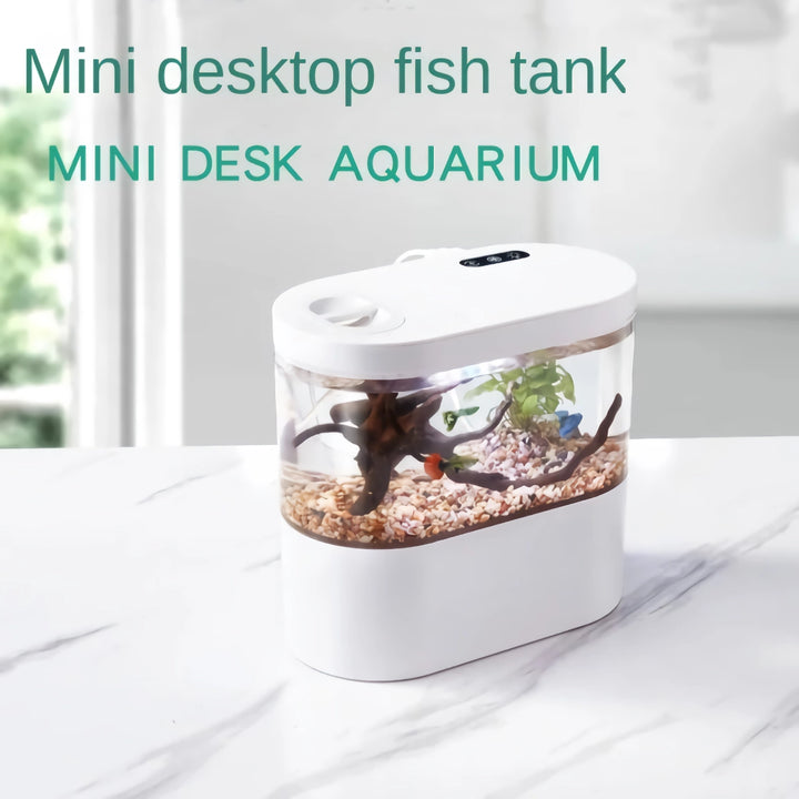 Mini Self-Circulation Goldfish Tank - Eco-Friendly Tabletop Aquarium