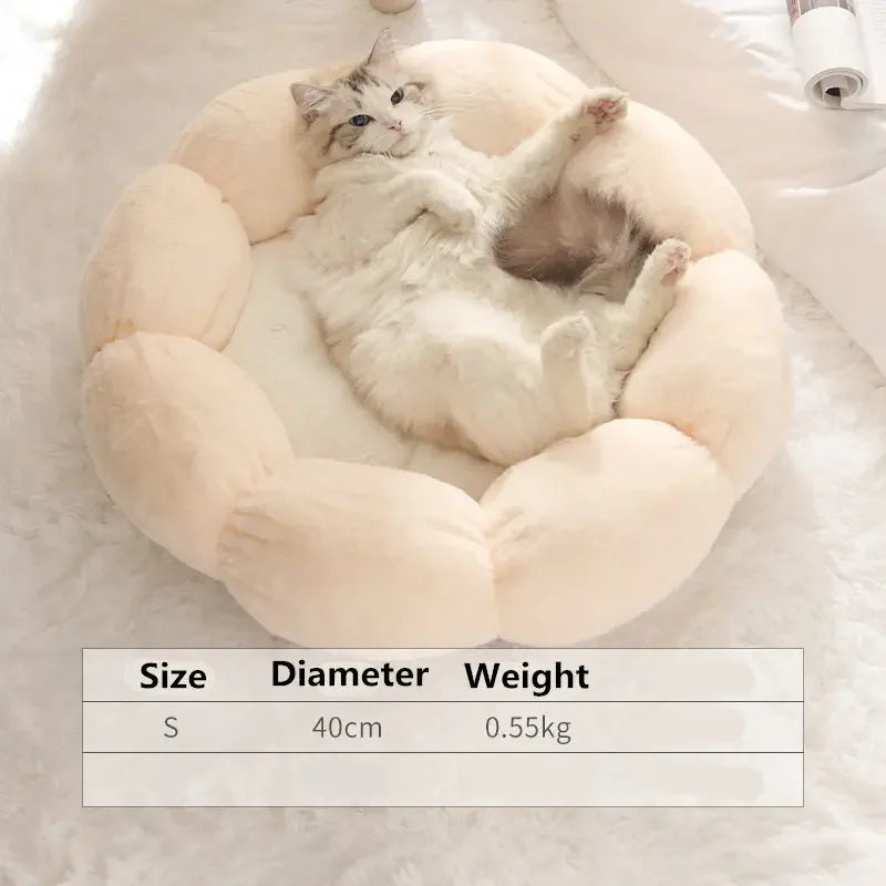 Cute Round Flower Pet Bed