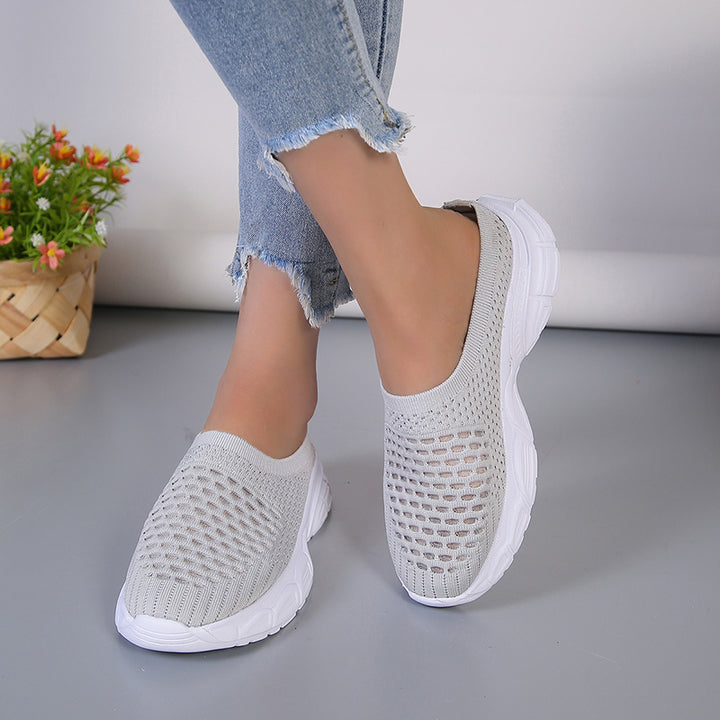 Women's Slip-On Mesh Platform Slippers