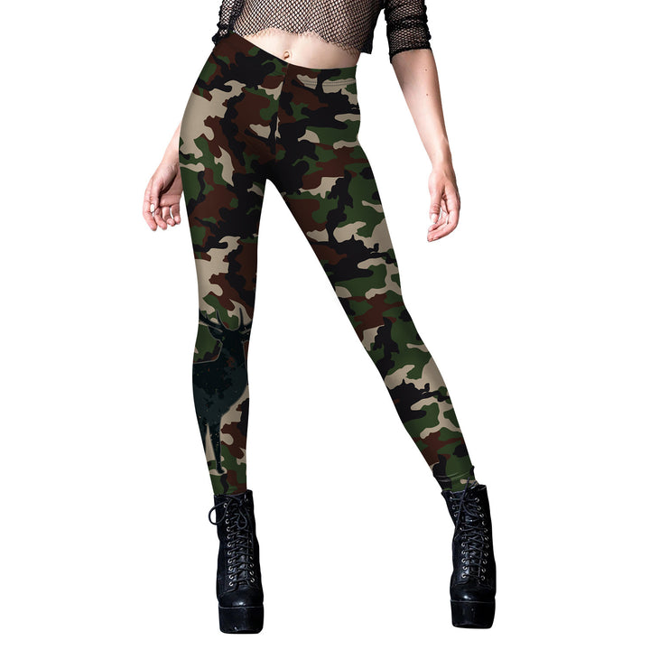 Women's Fashion Camouflage Digital Printing Sweatpants