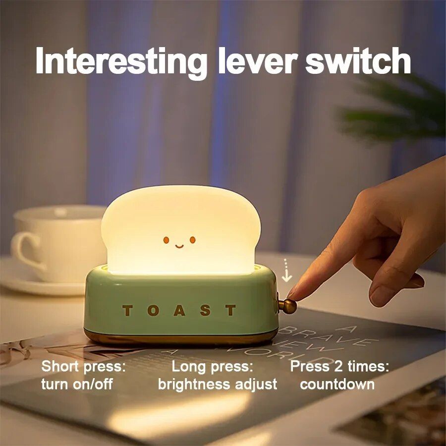 Charming Toaster Cartoon LED Night Light