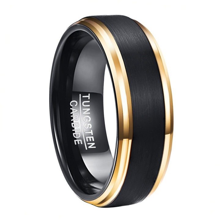 Fashion Personality Side Tungsten Steel Ring For Men