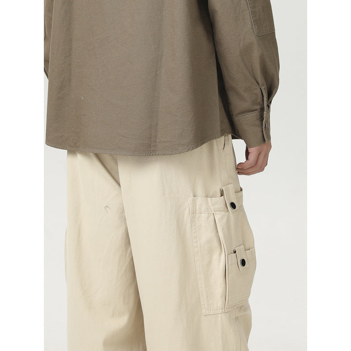 Fashion Drawstring Baggy Straight Trousers Male