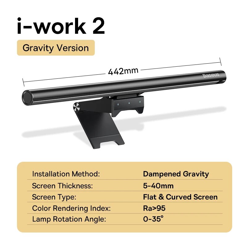 USB Screen Hanging Desk Lamp: Asymmetric LED Light for Eye Protection