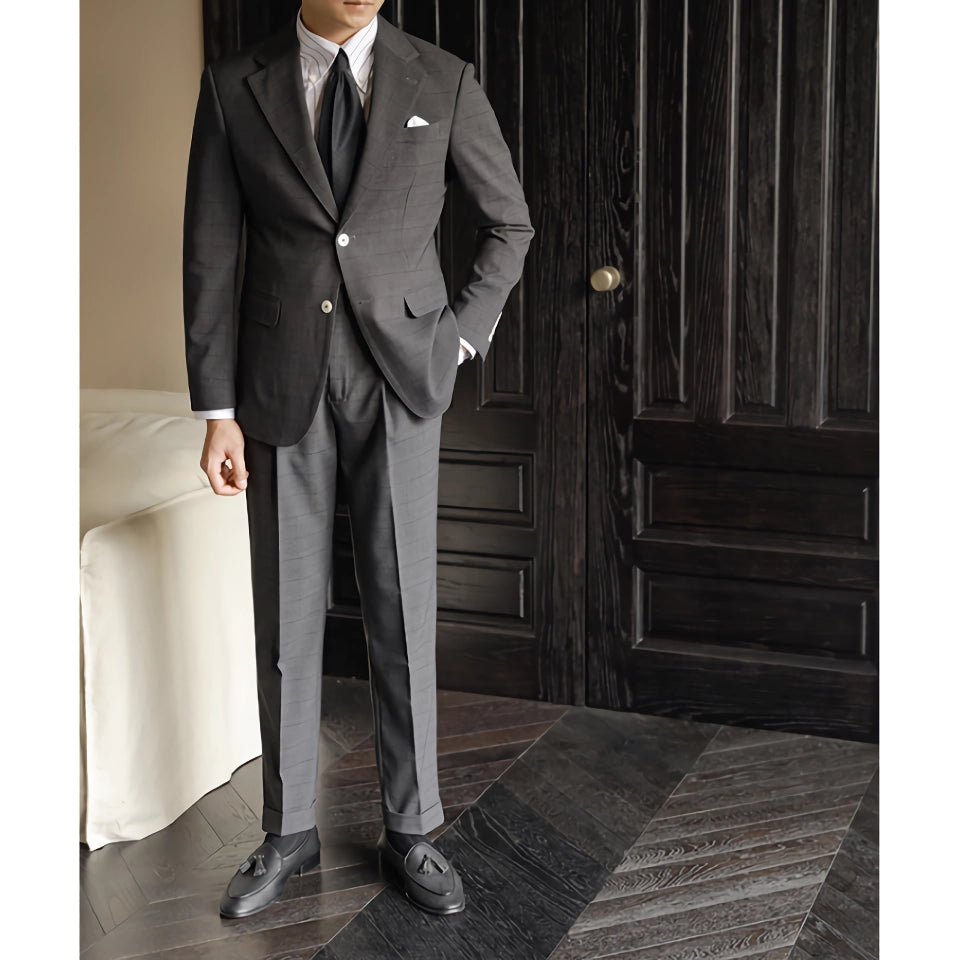 Elegant Single Breasted Slim Fit 2-Piece Suit for Weddings & Parties