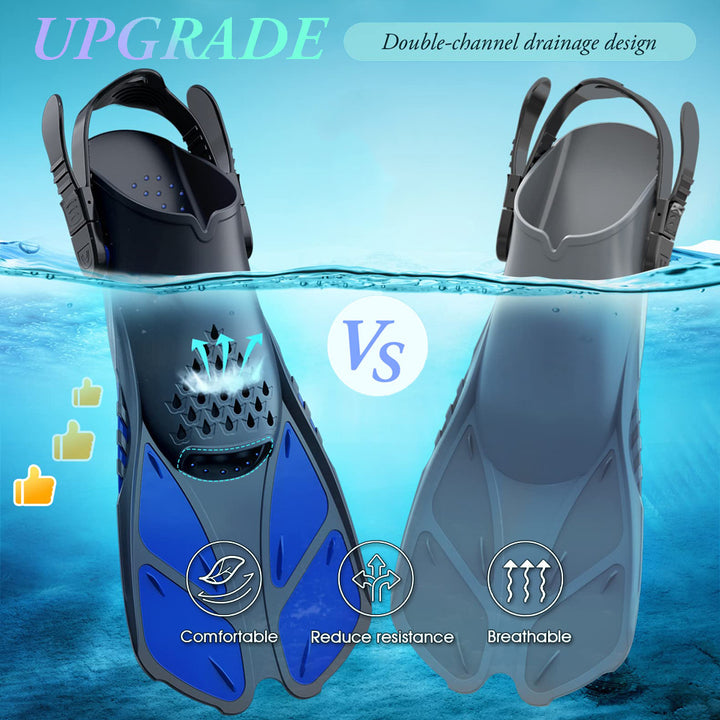 Adjustable Open Heel Snorkel Fins