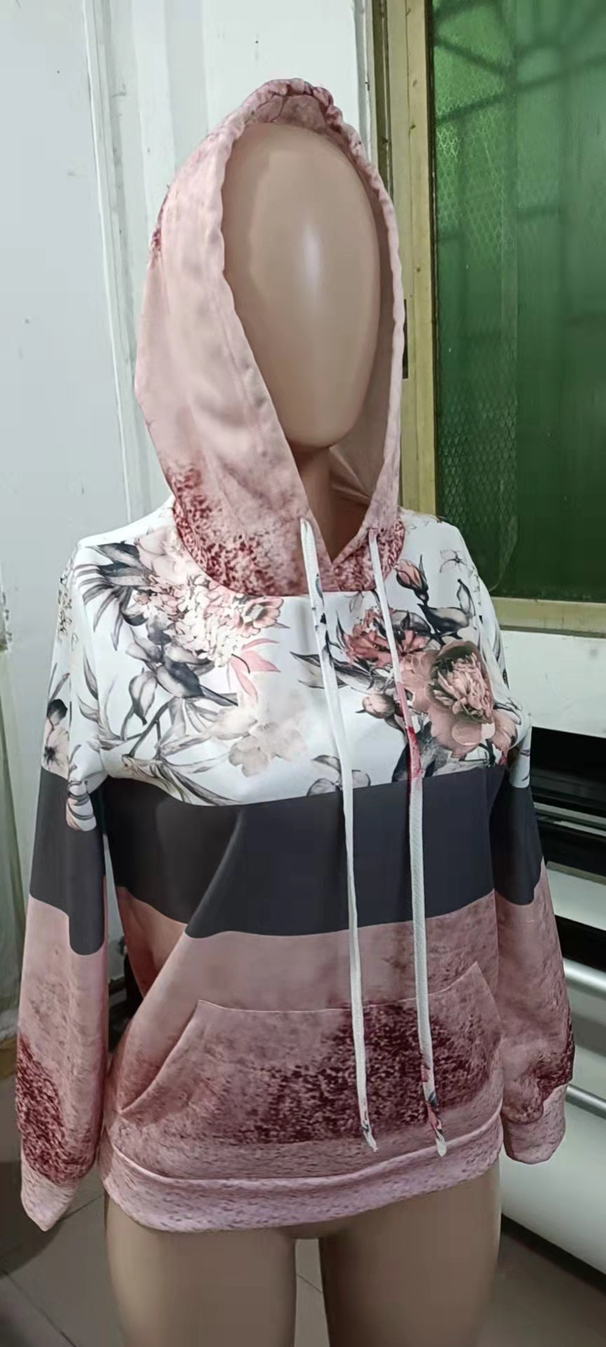 Hooded Printed Hooded Fleece Sweatshirt