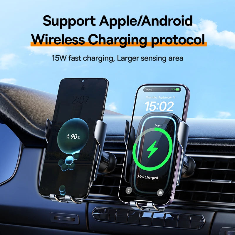 Car Phone Holder with Infrared Wireless Charger