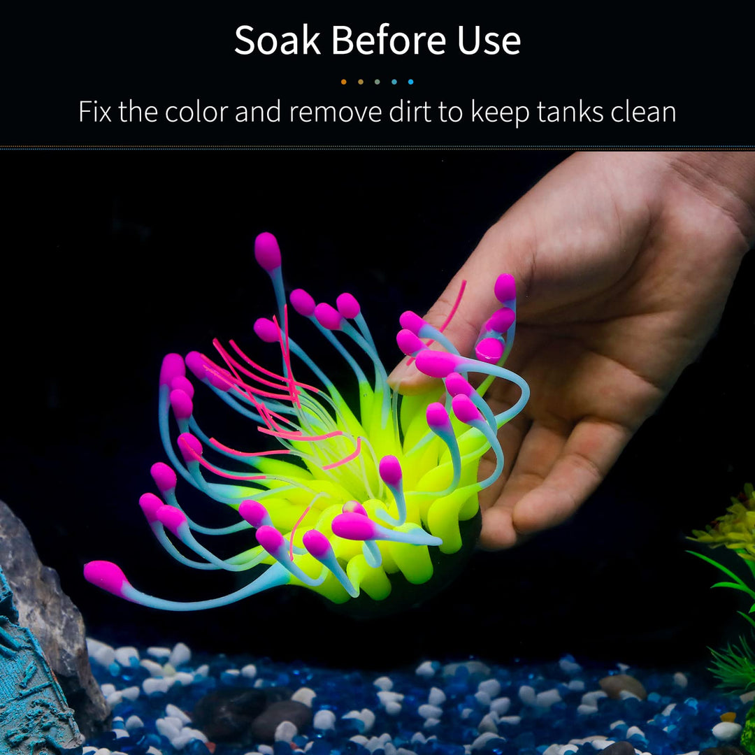 Aquarium Glowing Coral Effect Silicone Decoration