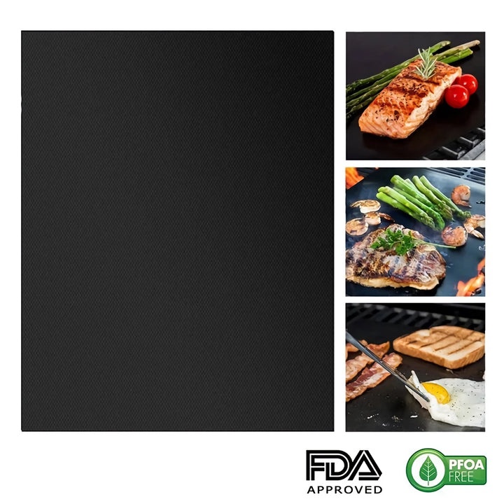 Reusable Non-stick BBQ Grill Mat - Heat Resistant PTFE Cooking Pad