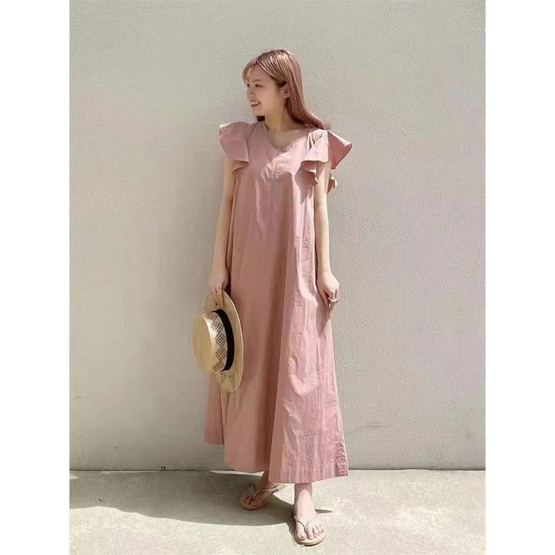 Ruffle Sleeve Dress Loose Slimming Dress Women