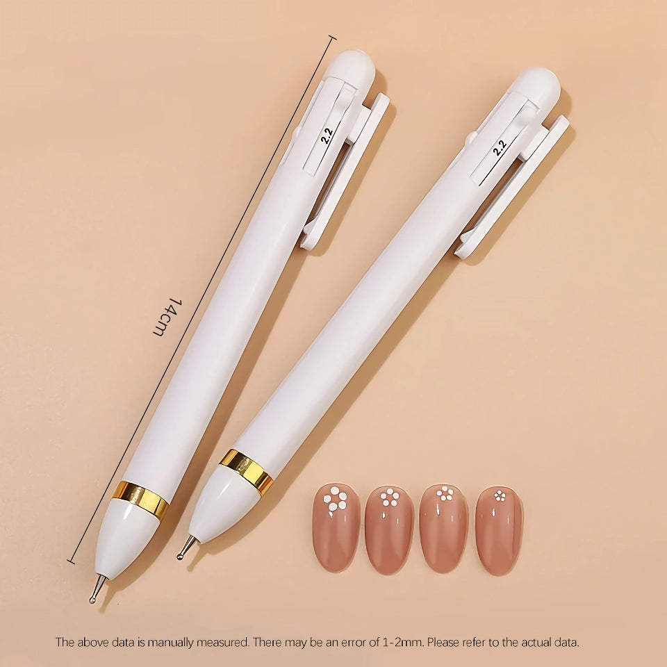 4-in-1 Nail Art Dotting Tools – Nail Drill Point Pen for Perfect Nail Designs