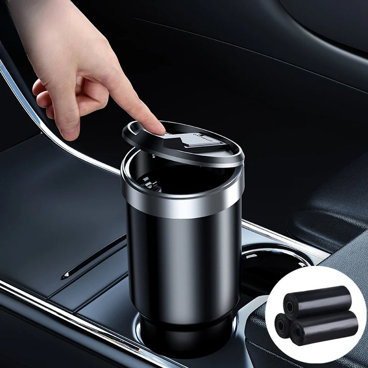 Portable Car Trash Can with Lid