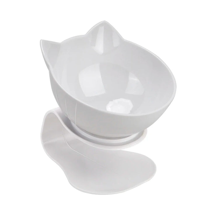 Ergonomic Double Bowls Pet Feeder with Raised Stand for Cats and Dogs