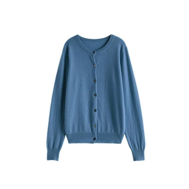 100% Wool Single Breasted Cardigan for Women