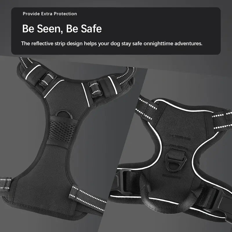 Reflective Adjustable Dog Harness and Leash Set