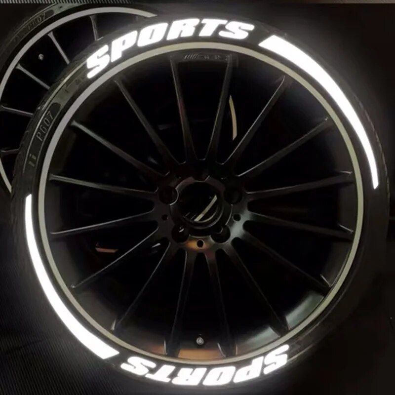 Reflective 3D Tire Lettering Decals