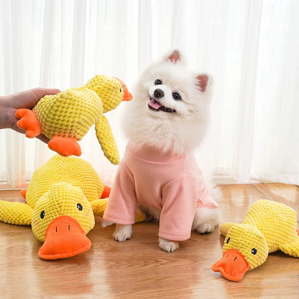 Duck Shape Quacking Dog Toy - Durable, Interactive, and Chew-Resistant for Small to Large Dogs