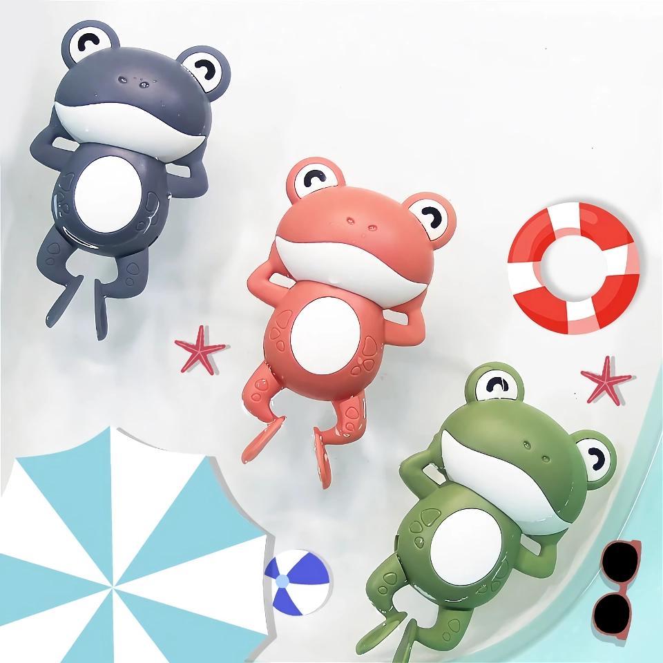 Cute Frog Clockwork Baby Bath Toy