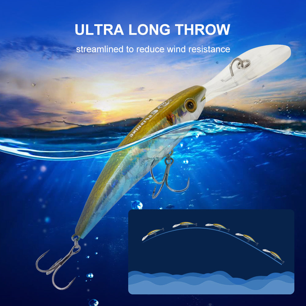 Yuantou Road Subhard Bait Floating Long Tongue Plate 90mm16g