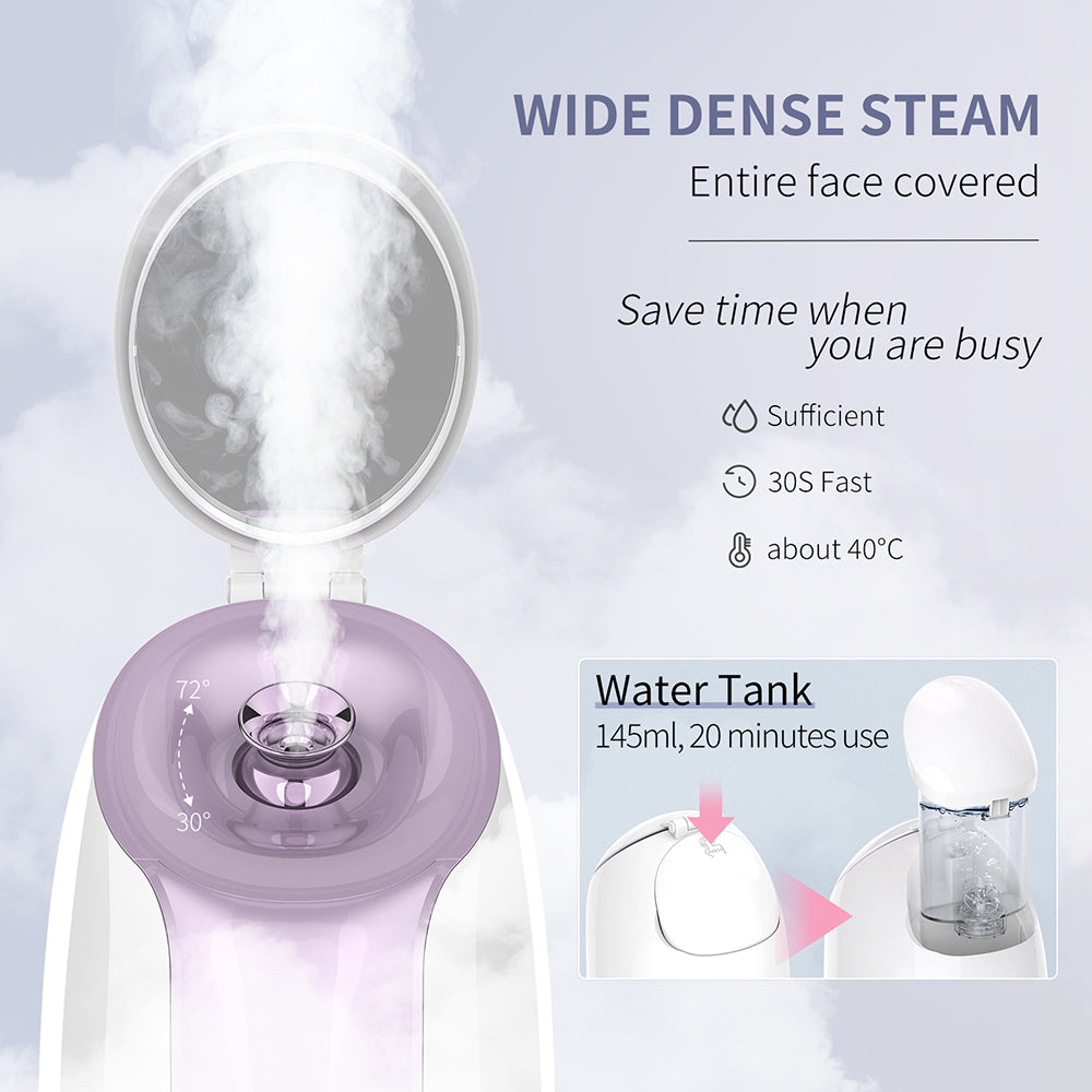 Nano Hot Steam Facial Sprayer with Adjustable Mirror