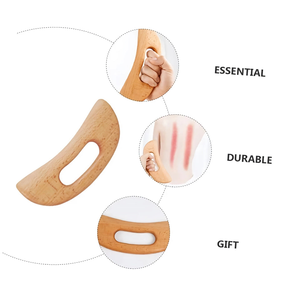 Wooden Gua Sha Massage Therapy Tool for Full Body Relaxation and Slimming