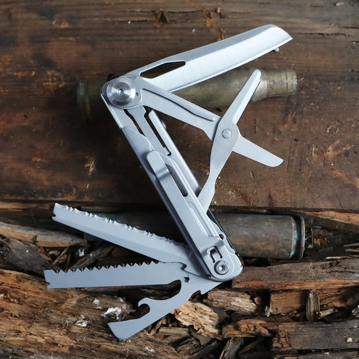 Multifunctional Folding Knife - 440 Steel Pocket EDC Tool with Scissors, Saw, and Bottle Opener