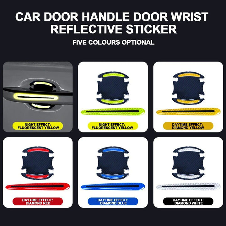 3D Carbon Fiber Car Door Handle Scratch Protector Stickers