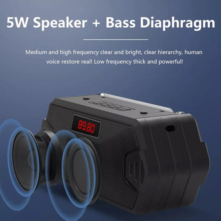 Portable Super Bass Bluetooth Speakers with FM Radio and Aux