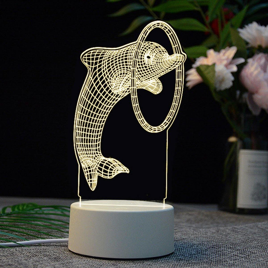 3D LED Table Kid Night Light Lamp 16 Color USB Bedroom Child Gift Remote Control - MRSLM