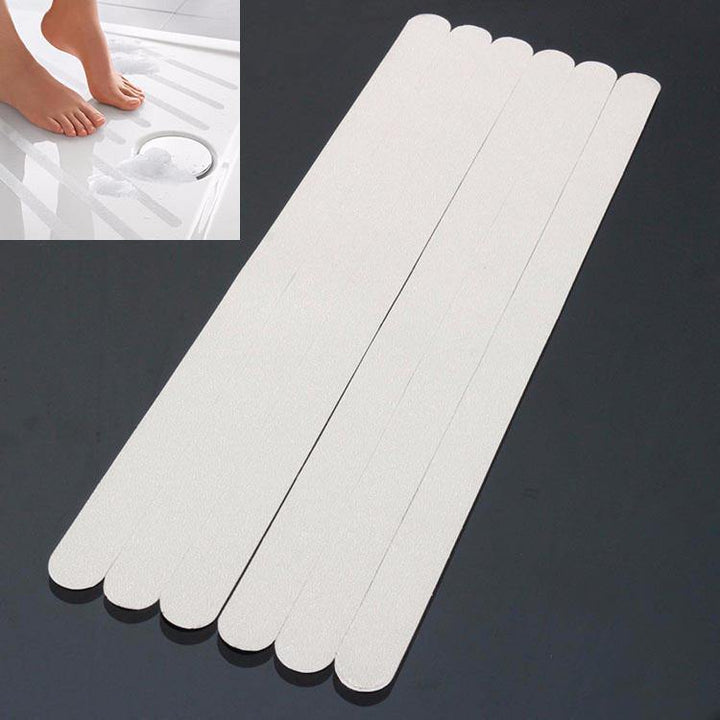 6Pcs PVC Bathroom Ceramic Tile Floor Anti Slip Stickers Bathtub Safety Tape Mat - MRSLM