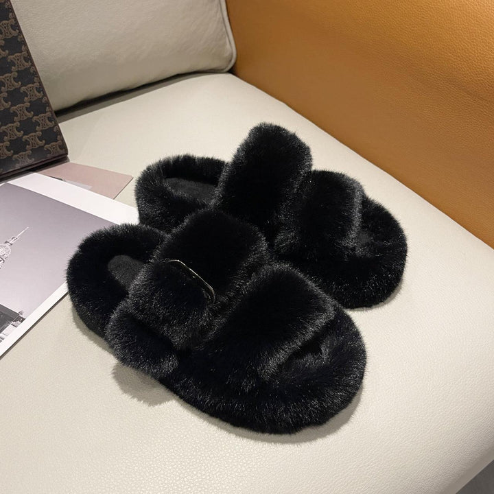 New Style Thick-bottomed Woolen Cotton Slippers - MRSLM