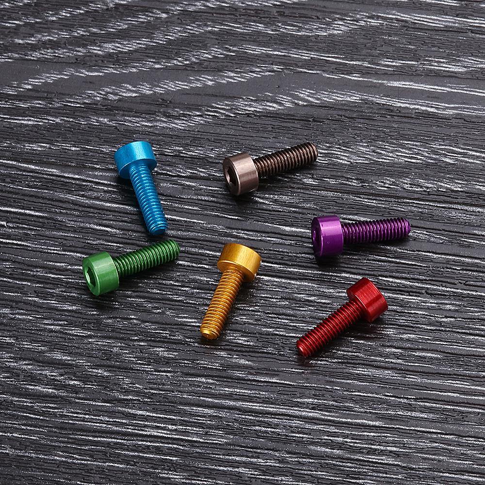 Suleve™ M3AH12 10Pcs M3×10mm Hex Socket Screw M3 Cap Head Bolt 7075 Aluminum Alloy Multicolor - MRSLM