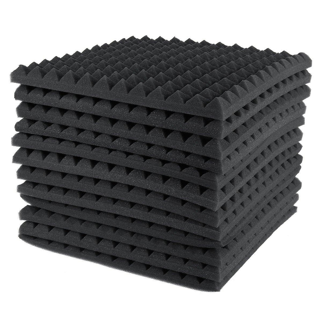 30x30x3cm 12PCS Soundproof Foams Sponge Sound Insulation Studio Wall Panel Tiles - MRSLM