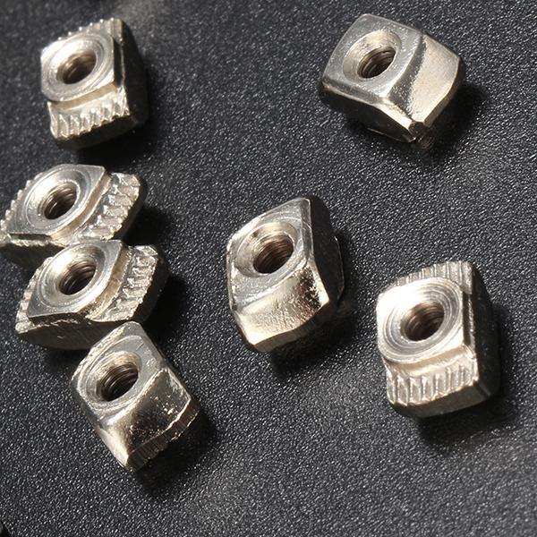 Drillpro 50pcs M3 T Sliding Nut Zinc Plated Carbon Steel T Sliding Nut for 2020 Aluminum Profile - MRSLM