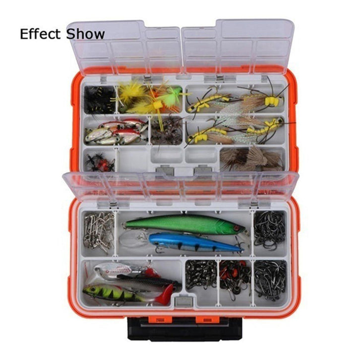 Sealed Waterproof Fishing Tackle Tray ABS Plastic Fishing Accessories Box Swivel Snap Lure Parts Storage Box - MRSLM