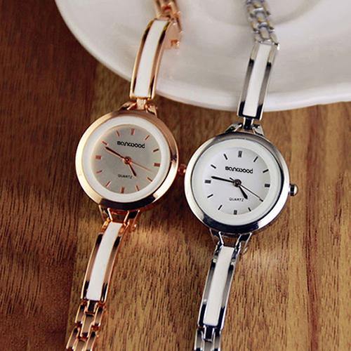 Lady Fashion Slim Alloy Band Wristwatch Quartz Analog Bracelet Wrist Watch Gift - MRSLM