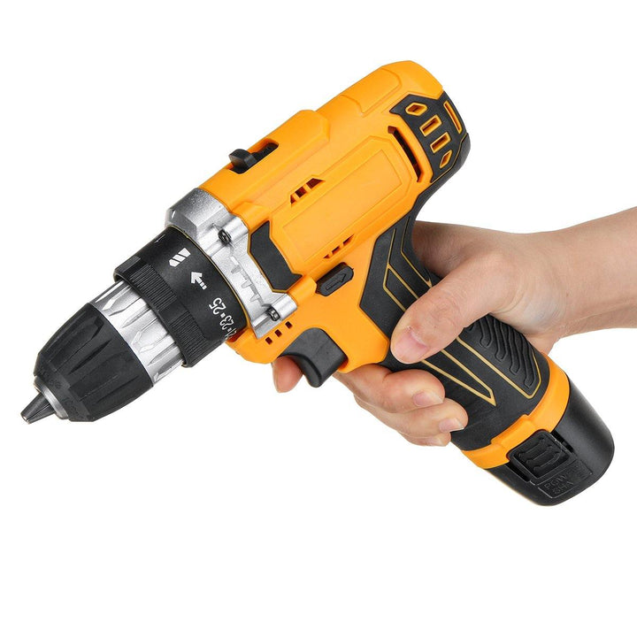 12/18/21V 25+1 Torque 2 Speed Cordless Electric Drill Screwdriver W/ LED Light - MRSLM