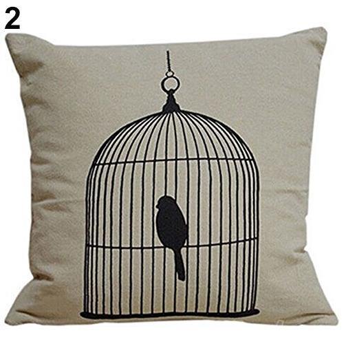 Home Decor Simple Casaul Beige Background Cotton Linen Pillow Cover Case Cushion - MRSLM