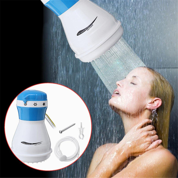 110V/220V Electric Shower Head Instant Water Heater With Hose Bracket 5400W - MRSLM