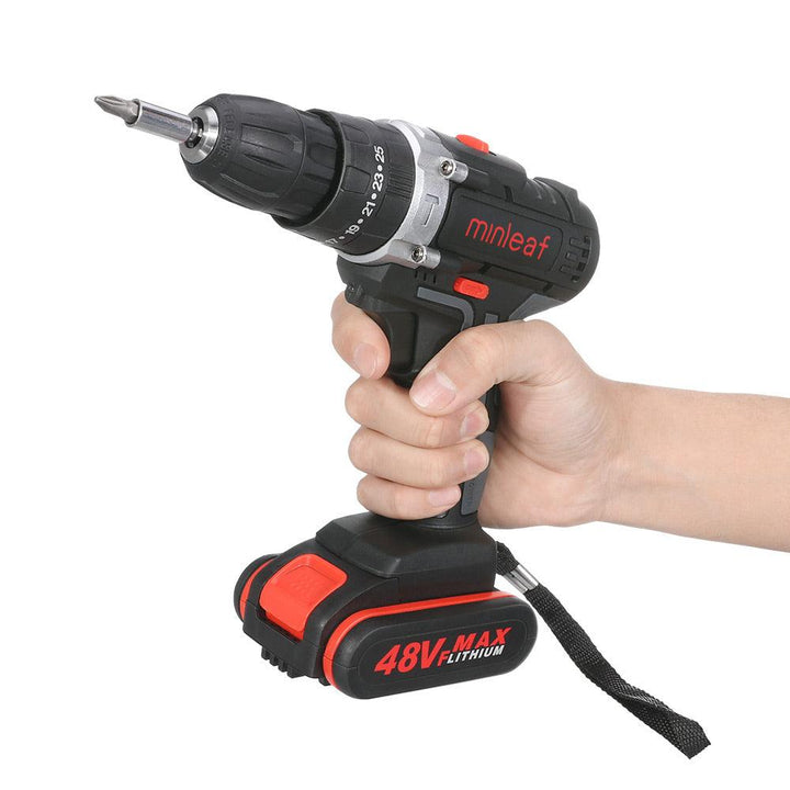 Topshak TS-ED1 Cordless Electric Impact Drill Rechargeable Drill Screwdriver W/ 1 or 2 Li-ion Battery - MRSLM