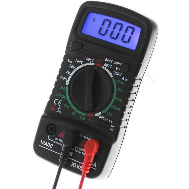 ANENG XL830L Digital LCD Multimeter Voltmeter Ammeter AC/DC/OHM Volt Current Tester - MRSLM