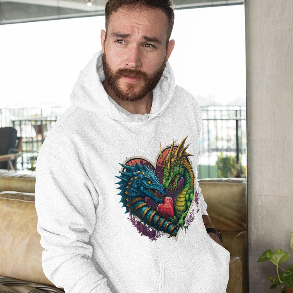 Animal Themed Hooded Sweatshirt - Dinosaur Graphic Hoodie - Colorful Hoodie - MRSLM