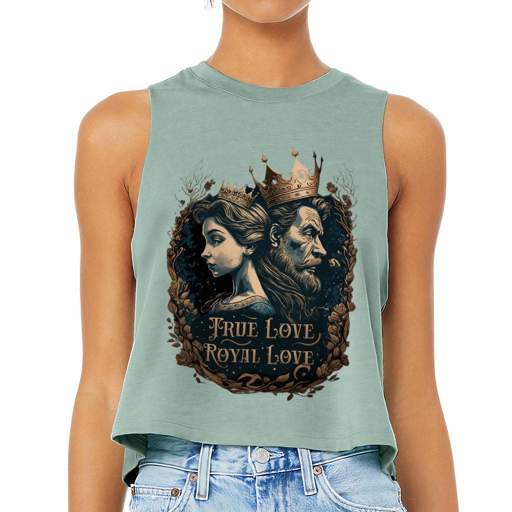 Royal Love Racerback Cropped Tank - Printed Women's Tank - Colorful Tank Top - MRSLM