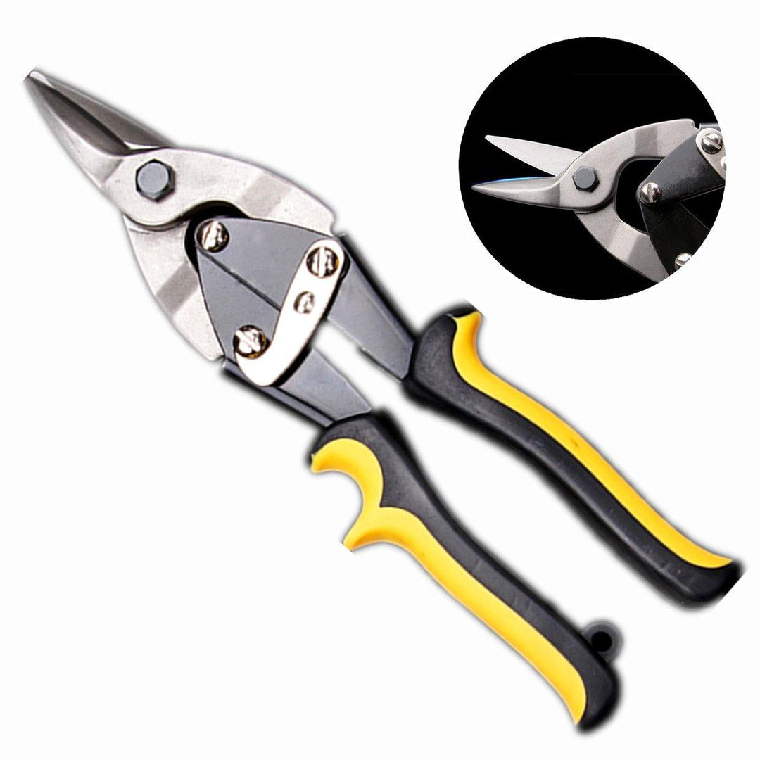 250mm 10inch Steel Straight Aviation Scissor Metal Tin Snip Shear Cutting Hand Tool - MRSLM