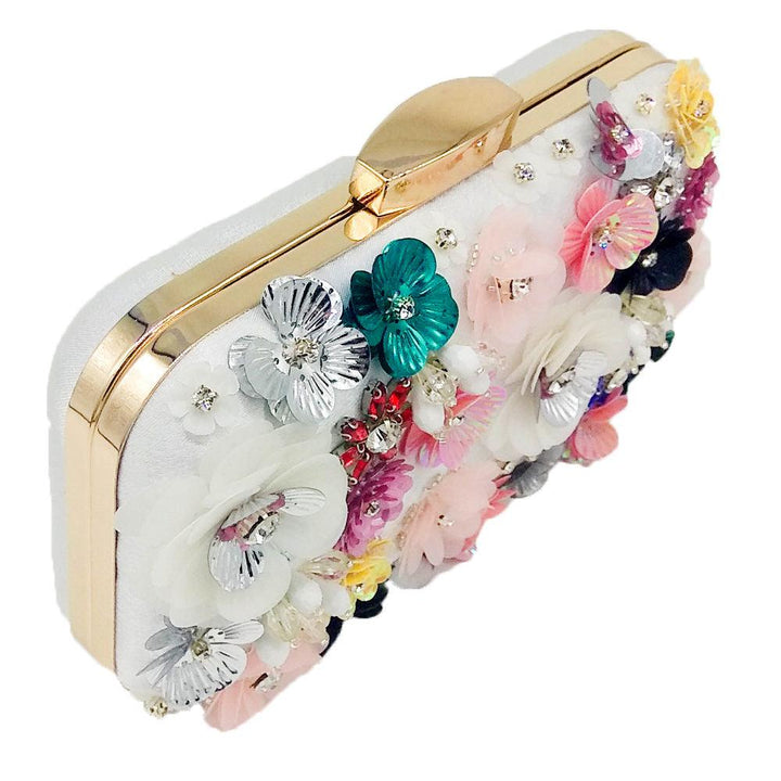 Flower Beaded Banquet Bag Party Clutch - MRSLM