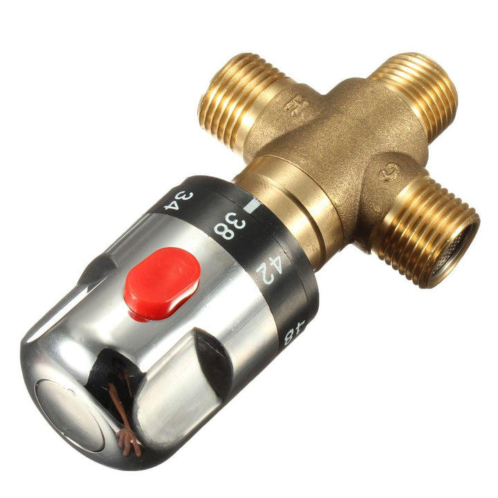 Brass Thermostatic Valve Temperature Mixing Valve For Wash Basin Bidet Shower - MRSLM