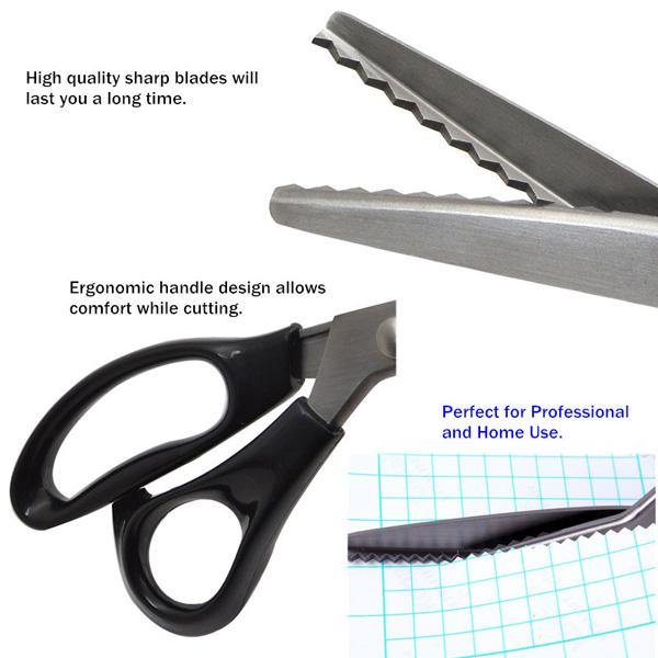 Pinking Shears Scissors Sewing Craft Upholstery Tailor Zig Zag Tool - MRSLM