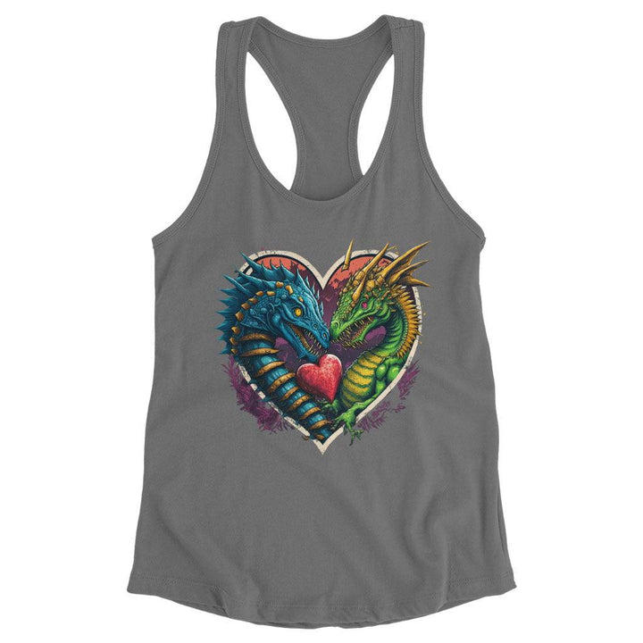 Animal Themed Racerback Tank - Dinosaur Graphic Tank - Colorful Workout Tank - MRSLM